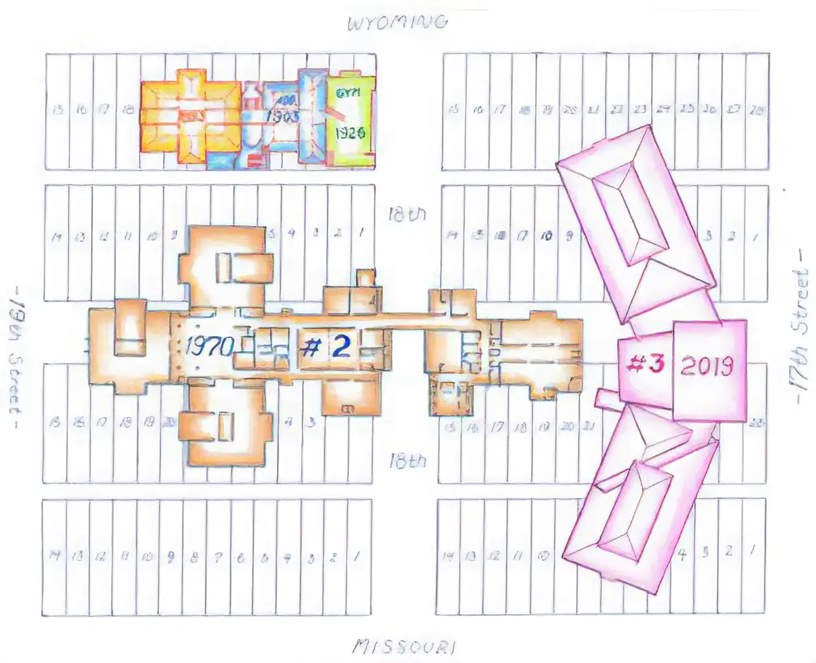 map of cooper school footprint over the years